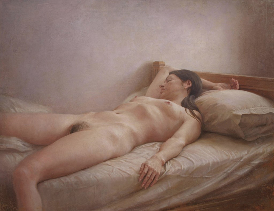 原 崇浩「Laura tumbada」90.9×116cm