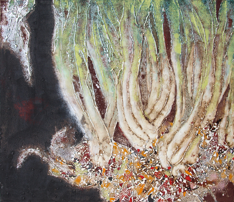 岩﨑 知子 「葱」53.3×46cm