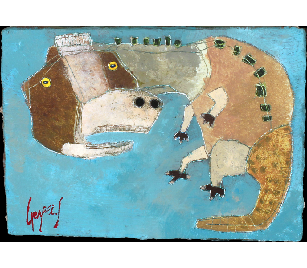 キョーリュー 9×12cm 板にアクリル